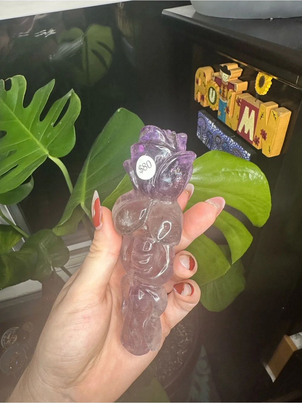 Amethyst Hand-Carved Crystal rose